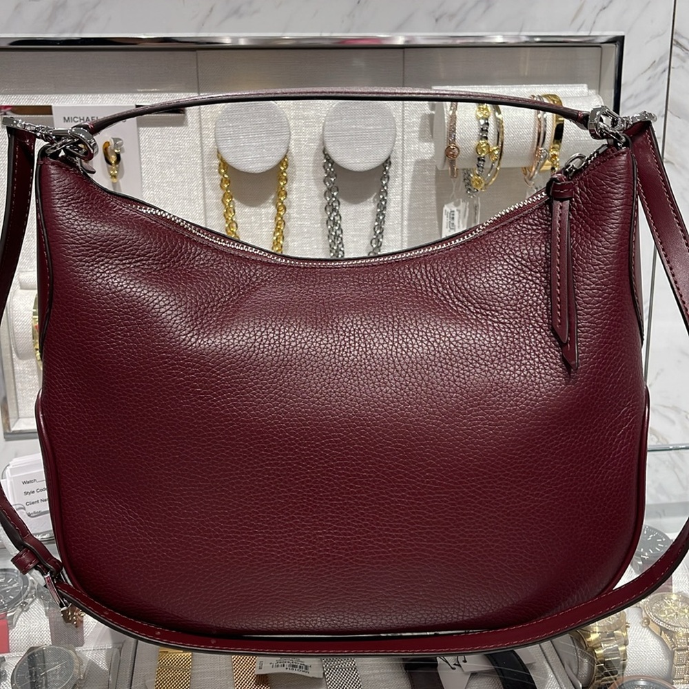 Michael Kors Burgundy Leather Shoulder Bag - Picture 7 of 16